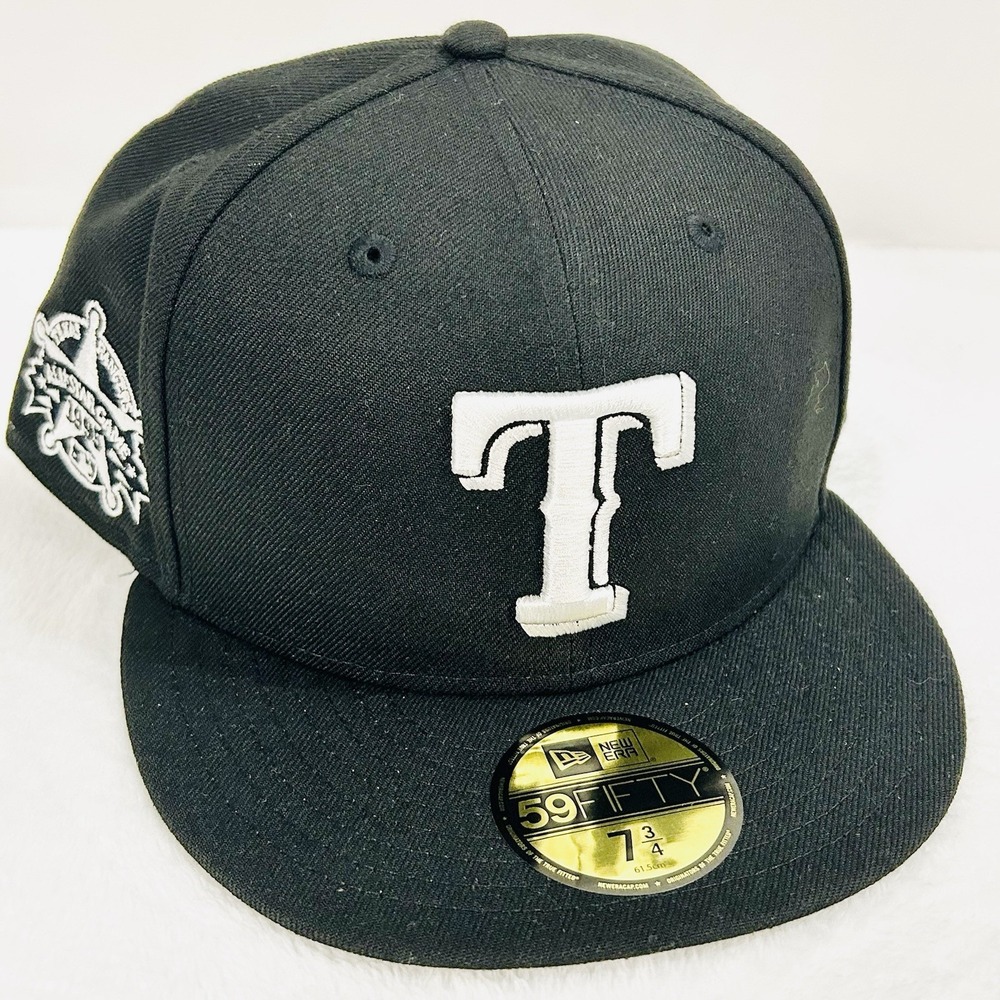 New Era Texas Rangers All Star Game 59FIFTY Fitted Hat Cap 7 3/4 Black MLB